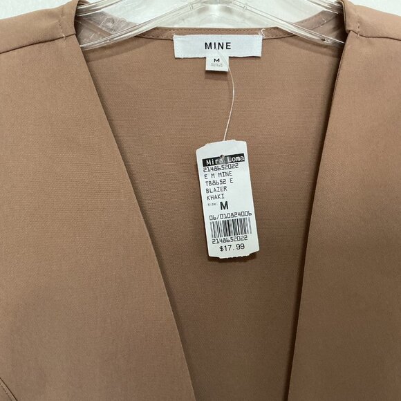 LADIES MEDIUM BLAZER/COLOR KHAKI/Made By MINE/NWT - Picture 3 of 12